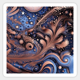 Other Worldly Designs- nebulas, stars, galaxies, planets with feathers Sticker